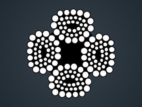 四股扇形股鋼絲繩